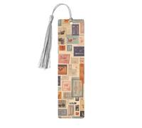 Segnalibri di cancelleria postale con nappe, segnalibro in legno per donne e uomini, segnalibro fatto a mano per gli amanti dei libri, segnalibri per pagine di lettura, etichette in legno, ornamenti