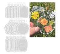 Segnalibri di Fiori Secchi Trasparenti,30PCS Segnalibri Trasparenti Esemplari Botanici Pagina Bellissimi Fiori Clip Pressate per la Lettura di Album DIY
