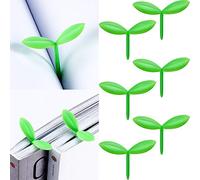 Segnalibri di Germogli Piccoli Verdi Mini Segnalibri di Foglia Verde Segnalibri di Erba Silicone Regali Creativi per Bookworm Amanti dei Libri Lettura