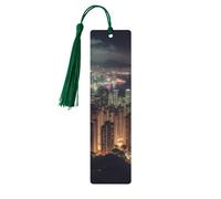 Segnalibri di Hong Kong, regalo in legno, per donne e uomini, fatto a mano, per gli amanti dei libri, etichette in legno, segnapagine di lettura, ornamenti a forma rettangolare con nappe