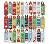 Segnalibri dolci, segnalibri di Natale - 30 pagine di Natale - per le vacanze, decorazioni natalizie colorate, clip per segnalibri di carta profumata per gli amanti dei libri, da