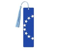 Segnalibri in legno blu cielo con nappa, bandiera del Venezuela, per gli amanti dei libri, segnapagina, regali di lettura