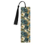 Segnalibri in legno con fiori e foglie floreali con nappe cartello in legno per artigianato segnalibri per lettori amanti dei libri