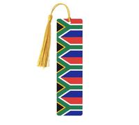 Segnalibri in legno con nappe, con stampa bandiera del Sud Africa, idea regalo per insegnanti e amanti del libro