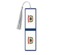 Segnalibri in legno con stampa della bandiera del West Virginia, 5 pezzi, segnalibri in legno con nappe, regali per uomini e donne