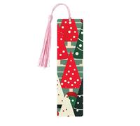 Segnalibri in legno con stampa di alberi di Natale bellissimi accessori per notebook per uomini donne amanti dei libri