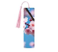 Segnalibri in legno con stampa di fiori di ciliegio rosa, bellissimi accessori per notebook per uomini donne amanti dei libri