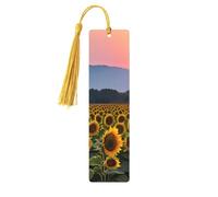 Segnalibri in legno con stampa di girasole e sole, bellissimi accessori per notebook per uomini e donne amanti dei libri