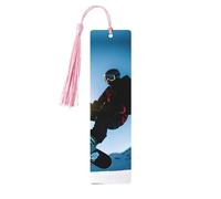 Segnalibri in legno con stampa di immagini di snowboard, bellissimi accessori per notebook per uomini donne amanti dei libri