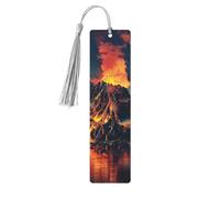 Segnalibri in legno con stampa vulcano bellissimi accessori per notebook per uomini donne amanti dei libri