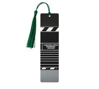 Segnalibri in legno per uomini e donne segnalibri fatti a mano ornamenti con nappe Segnalibri vintage in legno classico film assicella in legno nero da appendere etichette per lettura per gli amanti
