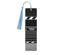 Segnalibri in legno per uomini e donne segnalibri fatti a mano ornamenti con nappe Segnalibri vintage in legno classico film assicella in legno nero da appendere etichette per lettura per gli amanti