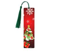 Segnalibri in legno per uomini e donne Segnalibro fatto a mano Ornamenti con nappe Segnalibri in legno vintage Buon Natale Tag in legno Etichette da appendere in legno Marcatori di lettura per gli