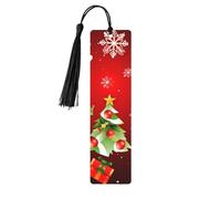 Segnalibri in legno per uomini e donne Segnalibro fatto a mano Ornamenti con nappe Segnalibri in legno vintage Buon Natale Tag in legno Etichette da appendere in legno Marcatori di lettura per gli