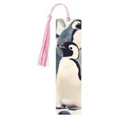 Segnalibri in legno per uomini e donne Segnalibro fatto a mano Ornamenti con nappe Segnalibri in legno vintage Simpatico pinguino modello animale Tag in legno Etichette da appendere in legno Marcatori