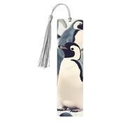 Segnalibri in legno per uomini e donne Segnalibro fatto a mano Ornamenti con nappe Segnalibri in legno vintage Simpatico pinguino modello animale Tag in legno Etichette da appendere in legno Marcatori