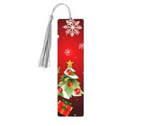 Segnalibri in legno per uomini e donne Segnalibro fatto a mano Ornamenti con nappe Segnalibri in legno vintage Buon Natale Tag in legno Etichette da appendere in legno Marcatori di lettura per gli