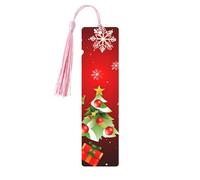 Segnalibri in legno per uomini e donne Segnalibro fatto a mano Ornamenti con nappe Segnalibri in legno vintage Buon Natale Tag in legno Etichette da appendere in legno Marcatori di lettura per gli