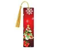 Segnalibri in legno per uomini e donne Segnalibro fatto a mano Ornamenti con nappe Segnalibri in legno vintage Buon Natale Tag in legno Etichette da appendere in legno Marcatori di lettura per gli
