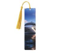Segnalibri in legno per uomini e donne Segnalibro fatto a mano Ornamenti con nappe Vintage Legno Segnalibri da crociera Navi da crociera Etichette da appendere in legno Marcatori di lettura per gli