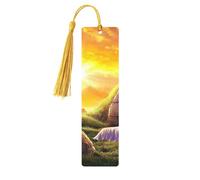 Segnalibri in legno stampati su entrambi i lati con croce drammatica e luce divina della risurrezione, accessori per libri artistici, regali di compleanno per uomini e donne, regali per gli amanti dei