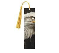 Segnalibri in legno stampati su entrambi i lati con tre aquile americane, accessori artistici per libri, regali di compleanno per uomini e donne, regali per gli amanti dei libri