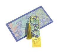 Segnalibri in metallo con nappe a olio, segnalibri, fiori scintillanti incisi da regalare agli amanti dei libri