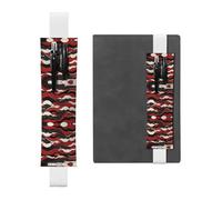 Segnalibri in pelle nera con onde nere, segnalibri regolabili per diario, perfetti come regalo di Natale o per il rientro a scuola