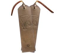 Segnalibri in pelle per uomini e donne, segnalibro da uomo di qualità con pergamena e piuma | 2 segnalibri in pelle liscia fatta a mano per uomini e donne amanti dei libri lettori (17,8 x 5,1 cm)