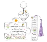 Segnalibri Insegnante Regalo Apprezza Maestro Segnalibro Felice Giornata degli Insegnanti Grazie Maestra Compleanno Pensionamento Studenti Laurea Ritorno A Scuola Stagione Natale Ricordi (Insegnare)