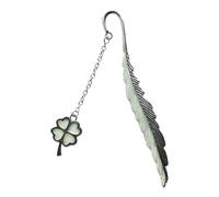 Segnalibri luminosi al buio, segnalibri in metallo - piuma luminosa, quattro fogli, segnalibri in metallo | Segnalibri unici. Fantastici segnalibri per donne, insegnanti,