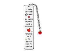 Segnalibri Maestra Apprezzare il Regalo Segnalibro Personalizzato per il Maestro Giornata Degli Insegnanti Grazie Compleanno Regalo per la Pensione Laurea Natale (Ci vuole un grande cuore)