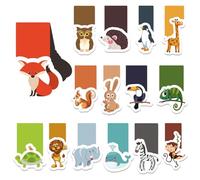 Segnalibri magnetici, 30 segnalibri magnetici per bambini, animali bambini, zoom, calcio, dinosauri, mezzi di trasporto, segnalibro magnetico per ragazzi e ragazze (animali)