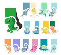 Segnalibri magnetici, 30 segnalibri magnetici per bambini, animali bambini, zoom, calcio, dinosauri, mezzi di trasporto, segnalibro magnetico per ragazzi e ragazze (dinosauro)