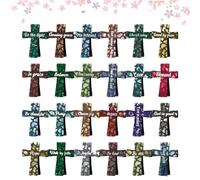 Segnalibri Magnetici a Croce Cristiani, 12/16/24 Pezzi di Segnalibri Religiosi con Versetti Biblici e Detti Ispiratori, Clip Magnetiche a Croce per Lo Studio Della Bibbia, Lettori(24pcs-d)