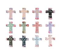 Segnalibri magnetici cristiani - 12 pezzi clip laterali magnetici a forma di croce, supporto laterale ispiratore della Bibbia, per la festa della mamma, per insegnanti, studenti, scuola, per leggere e