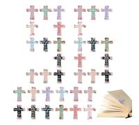 Segnalibri Magnetici Cristiani 12 Pezzi Portapagine a Croce Magnetica