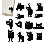 Segnalibri magnetici per bambini - 14 segnalibri a forma di gatto, pennarello laterale magnetico | Per studenti insegnanti uomini donne adulti adolescenti mamme amanti dei libri