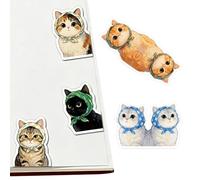 Segnalibri magnetici per gatti - 10 pezzi con simpatico design a forma di testa di gatto, fermagli colorati per pagine di animali domestici, divertenti di lettura per studentesse, regalo per