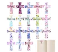 Segnalibri Magnetici - Portapagine Ispirazionale Per Cartoleria,Segnalibri Magnetici A Croce Per La Scuola E La Lettura,Per Lettori Cristiani Insegnanti Donne Uomini Adulti Amanti Dei Libri Diario Bib