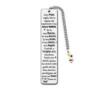 Segnalibri per Mio Padre Apprezzare il Regalo per la Festa del Papà Segnalibro Particolari con Frasi Compleanno Particolare Ritiro del Papà Regalo di ringraziamento Regali di Natale personalizzati