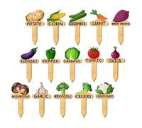 Segnalibri per piante - Legno 15 pezzi | Etichette da giardino con design riutilizzabile, Identificazione delle verdure, per vivai, Organizzazione delle piantine, Marcatori da giardino |