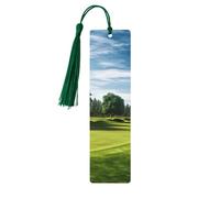 Segnalibri per prato da golf con nappe, segnalibro in legno per donne e uomini, segnalibro fatto a mano per gli amanti dei libri, segnalibri per pagine di lettura, etichette in legno, ornamenti regalo