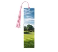 Segnalibri per prato da golf con nappe, segnalibro in legno per donne e uomini, segnalibro fatto a mano per gli amanti dei libri, segnalibri per pagine di lettura, etichette in legno, ornamenti regalo