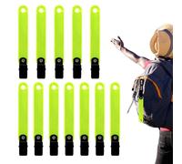 Segnalibri Riflettenti con Clip - Nastro Marcatura 12 Marcatori Di Percorsi per Alberi, Borchie Riflettore Da Caccia, Nastro Di Marcatura In PVC Impermeabile per La Caccia All'aria L