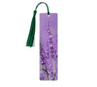 Segnalibri romantici con stampa viola lavanda per la lettura, 5 segnalibri in legno con nappe, regali per gli amanti dei libri