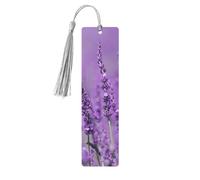 Segnalibri romantici con stampa viola lavanda per la lettura, 5 segnalibri in legno con nappe, regali per gli amanti dei libri