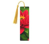 Segnalibri rossi in legno con stampa a fiori bellissimi accessori per notebook per uomini donne amanti dei libri
