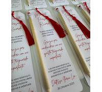 Segnalibri/Segnaposto Personalizzati con Matita - set da 5 - Bomboniere per matrimonio, battesimo, comunione, cresima, laurea, compleanni o altri eventi- Regalo raffinato per gli ospiti.