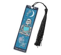Segnalibri Tarocchi Scheletro Con Catena Segnalibri In Acciaio Inossidabile Con Nappe Regalo Halloween Per Amanti Dei Libri Lettore Regali Festa Per I Bibliofili